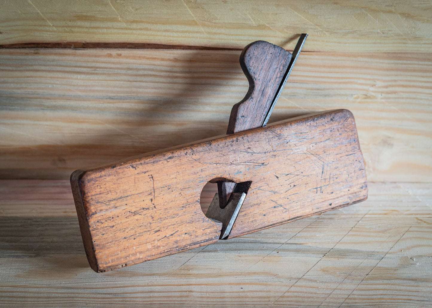 Vintage Wooden 1 1/4" skew plane.