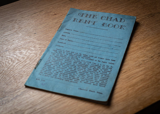 Vintage 'The Chad Rent Book' unused, original condition.