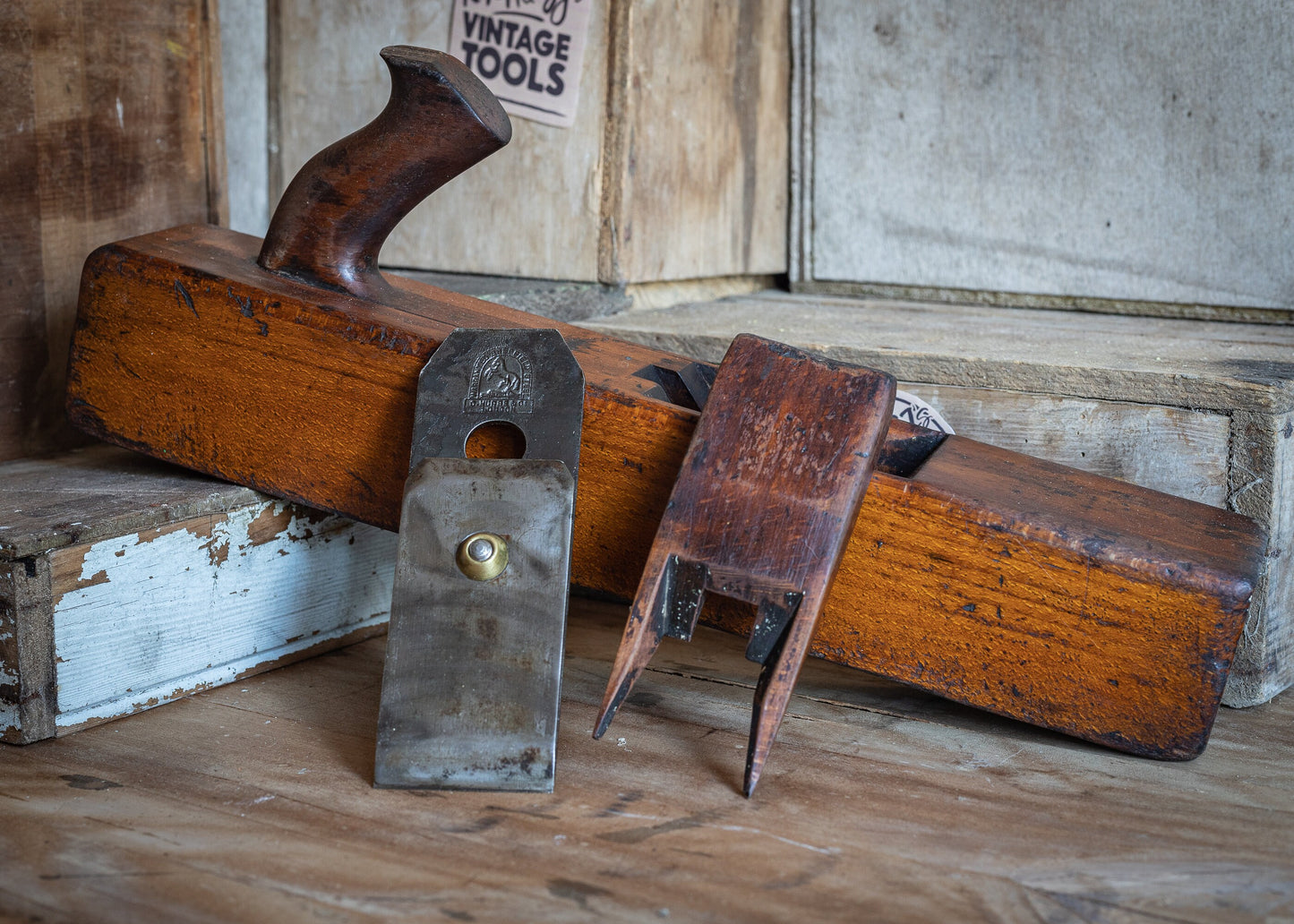 Vintage 17" wooden jack / fore plane, by A Mathieson & Son, with 2 1/4" C. Nurse blade.