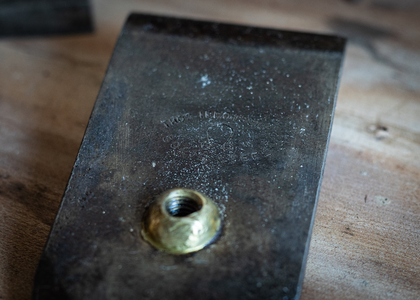 Vintage 17" wooden jack / fore plane, with 2 1/4" W. Marples & Sons blade and Thos Ibbotson chip breaker.