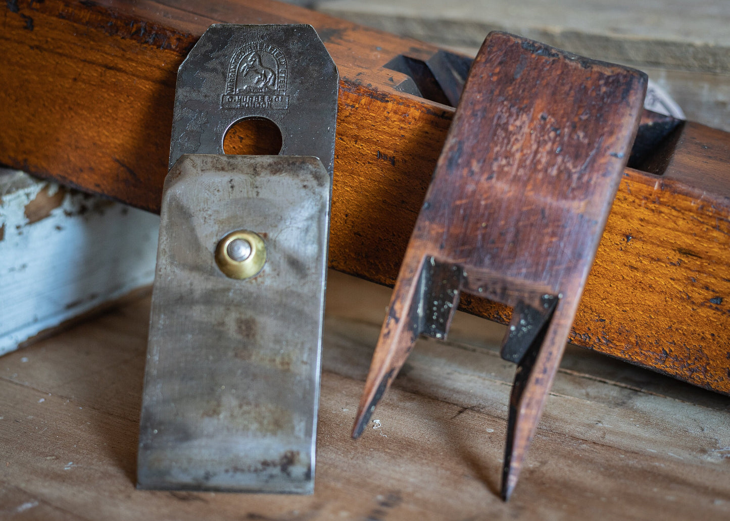 Vintage 17" wooden jack / fore plane, by A Mathieson & Son, with 2 1/4" C. Nurse blade.