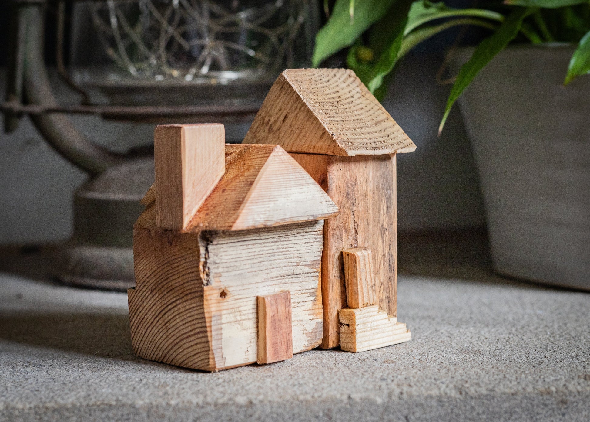 Tumbledown Town, Handmade, tiny, rustic wooden houses and scenes, unique gift for a birthday, new home, Thanksgiving, Christmas, or Easter.