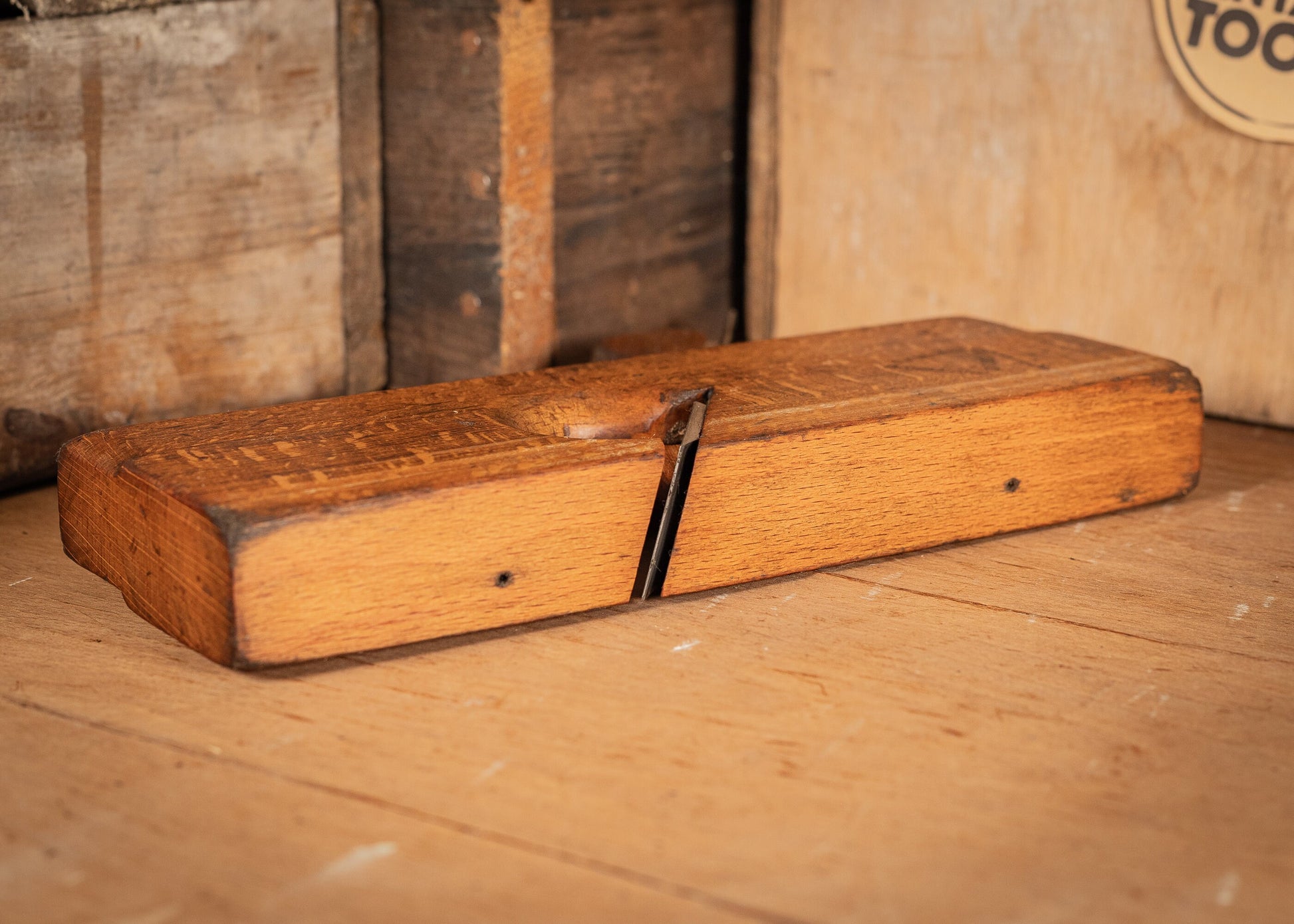 Vintage Wooden 1 1/4" skew, rebate or rabbit plane, by Onions & Co. Floodgate, Birmingham