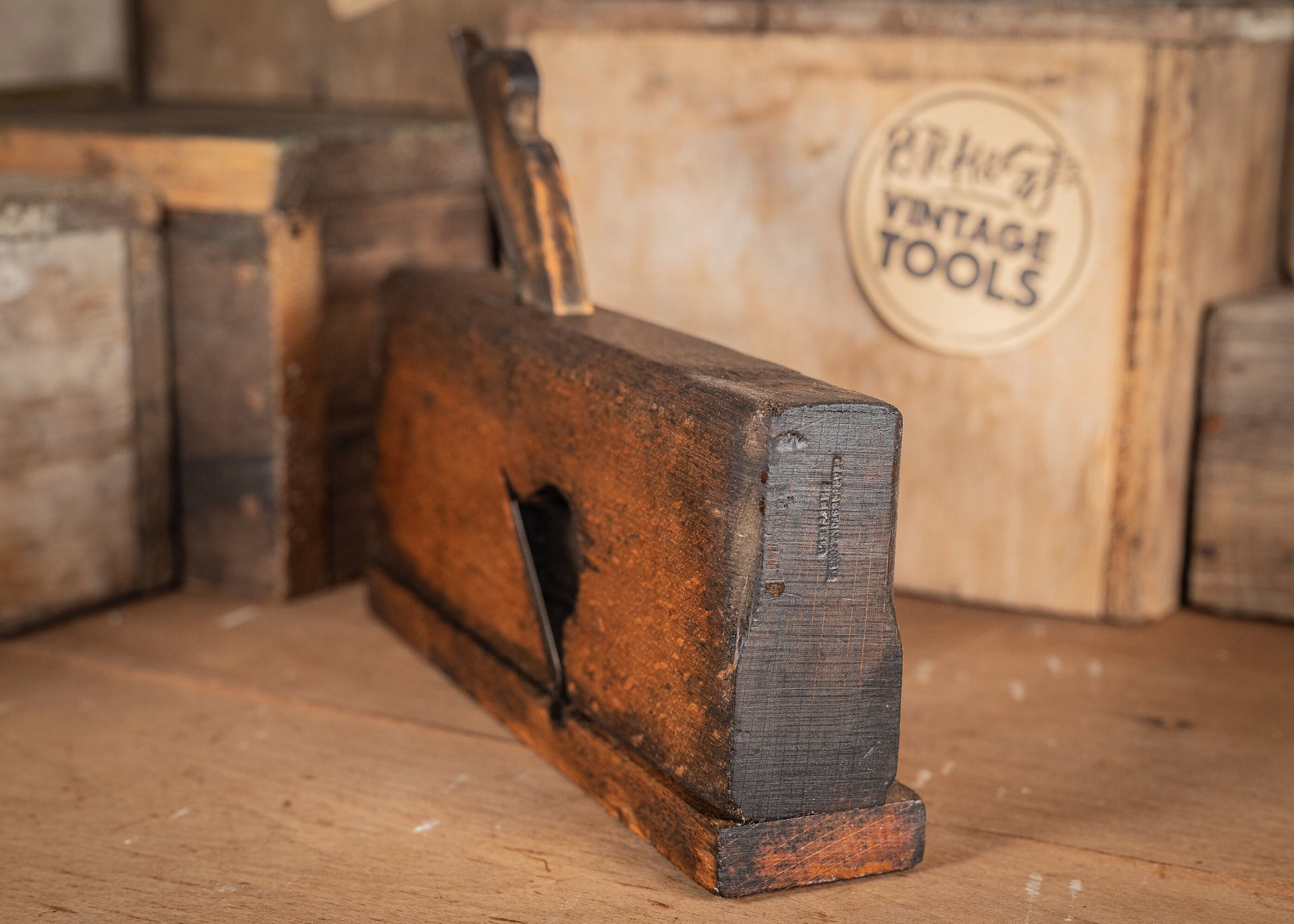 Vintage Wooden 1 1/2" Shoulder, rebate or rabbit plane, with adjustable fence, by George P. Preston & Sons, Sheffield