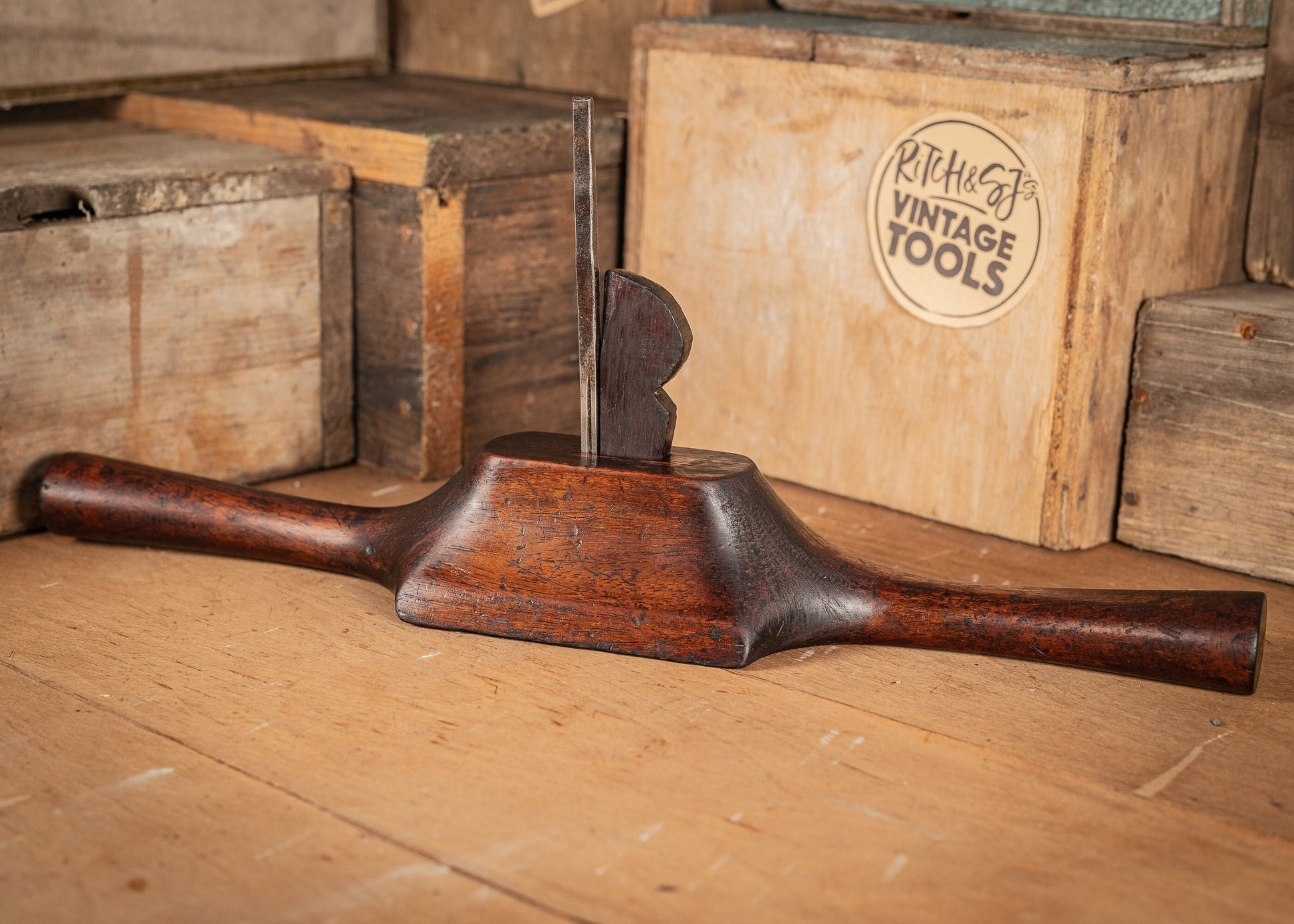 Vintage 15 1/2" Coachbuilders, buck, router or 'Granny's tooth' plane, with 1/4" Marples of Sheffield blade.