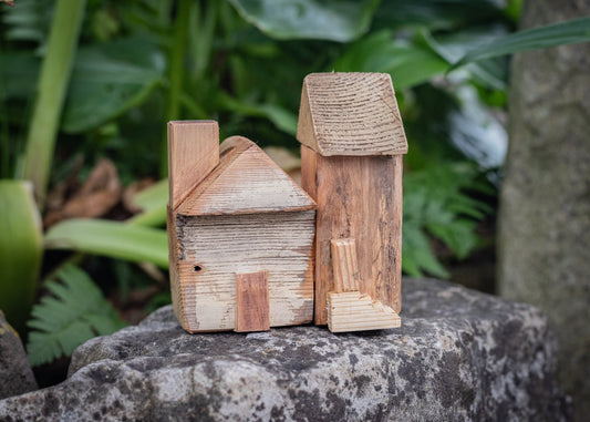 Tumbledown Town, Handmade, tiny, rustic wooden houses and scenes, unique gift for a birthday, new home, Thanksgiving, Christmas, or Easter.