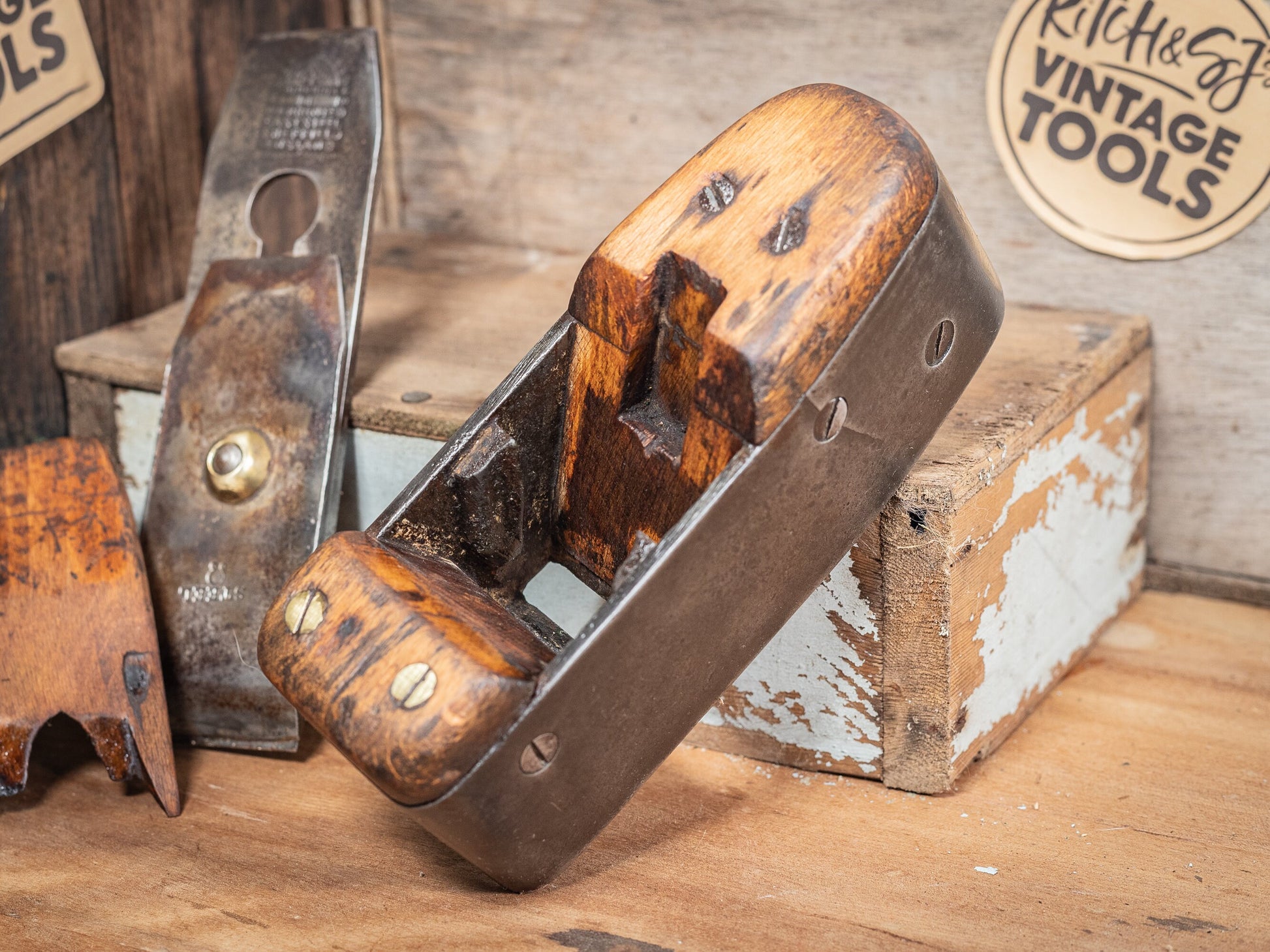 Vintage 6 1/2" infill style, smothing / coffin plane, with 1 7/8" W Marples, Hibernia Blade. Collectable and unusual tools.