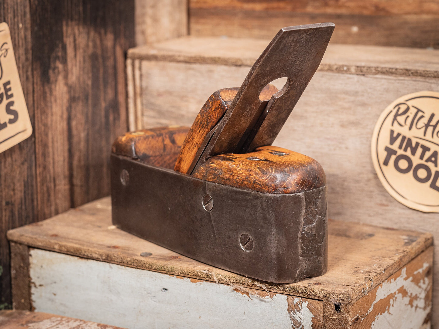 Vintage 6 1/2" infill style, smothing / coffin plane, with 1 7/8" W Marples, Hibernia Blade. Collectable and unusual tools.