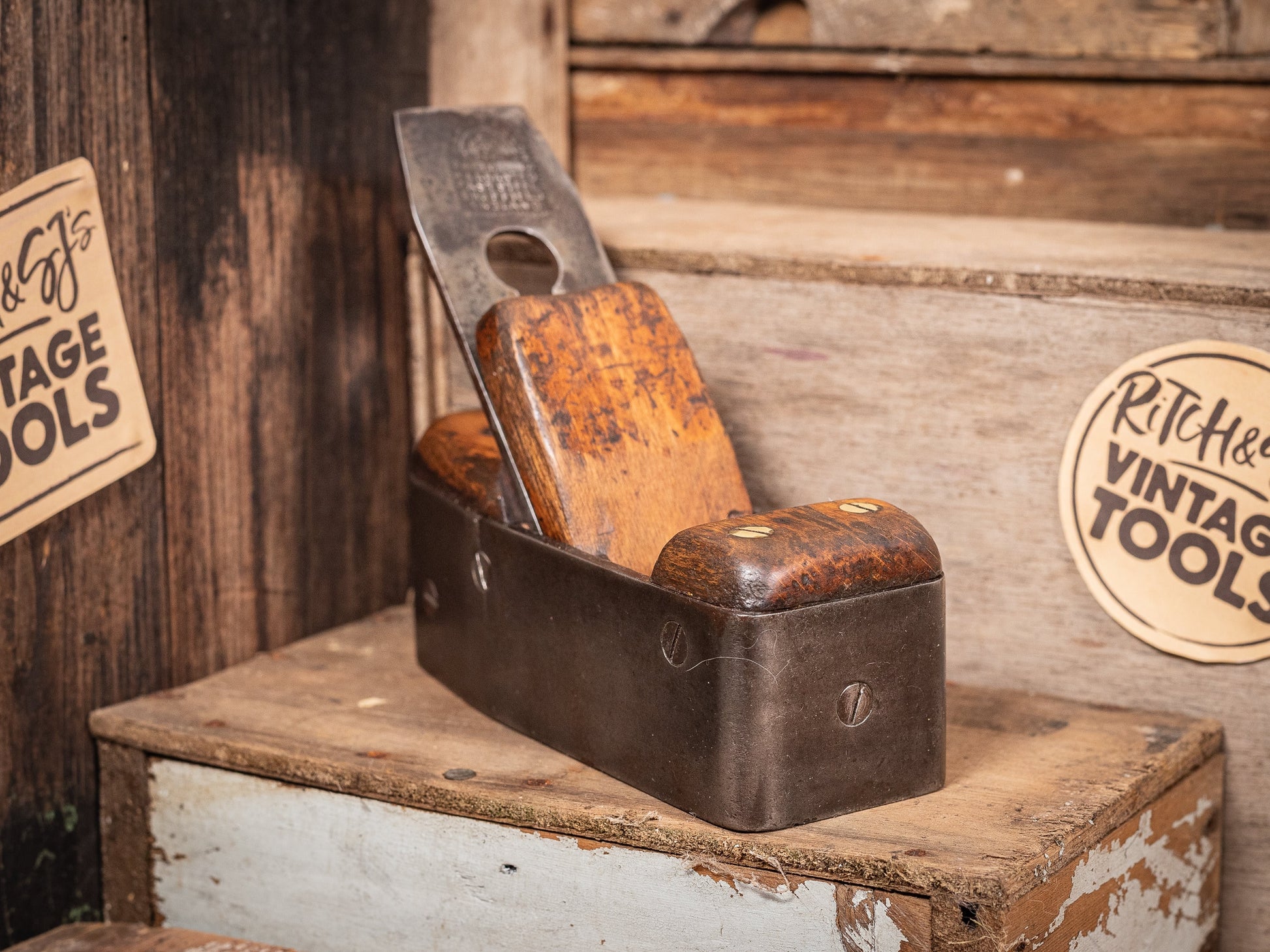 Vintage 6 1/2" infill style, smothing / coffin plane, with 1 7/8" W Marples, Hibernia Blade. Collectable and unusual tools.